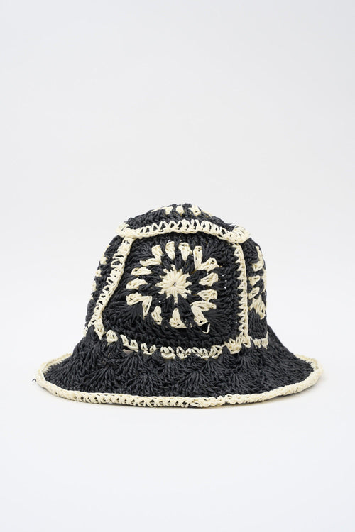 Cappello Nero/beige Donna