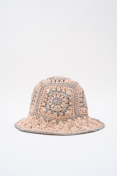 Cappello Rosa/grigio Donna