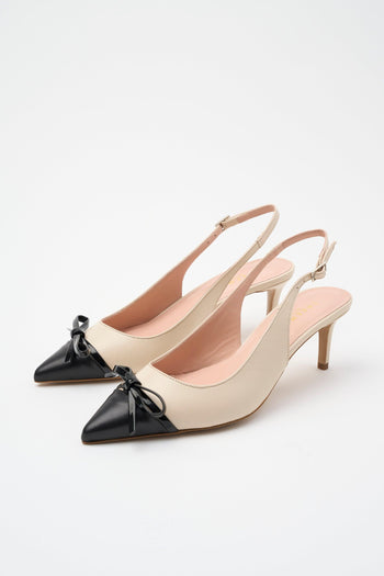 Slingback Nero+milk Donna - 2