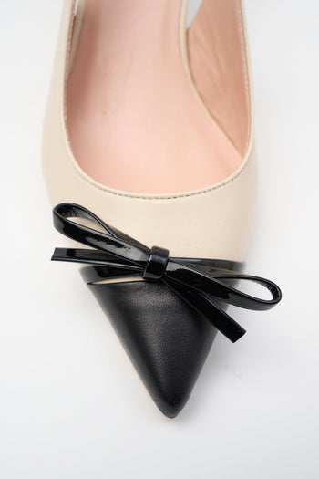 Slingback Nero+milk Donna - 3