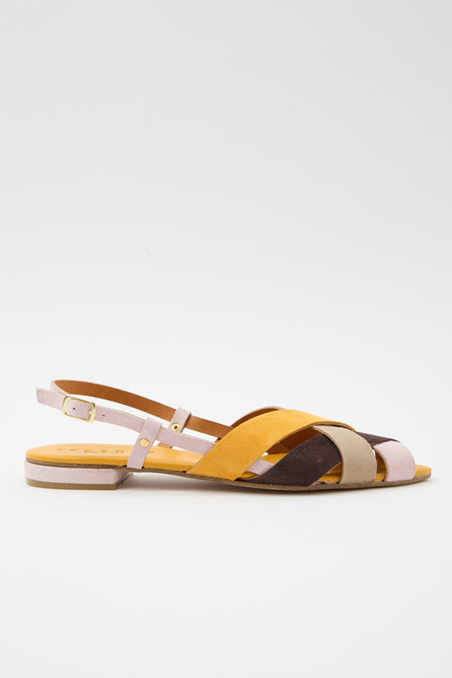 Sandalo Giallo+beige Donna
