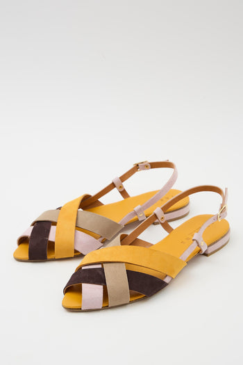 Sandalo Giallo+beige Donna - 2