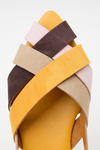 Sandalo Giallo+beige Donna - 4