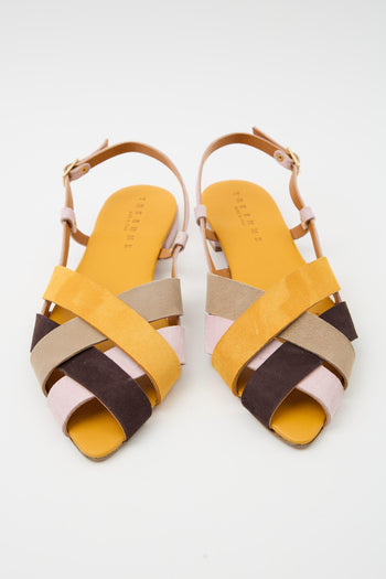 Sandalo Giallo+beige Donna - 6