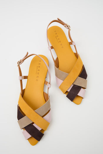 Sandalo Giallo+beige Donna - 7