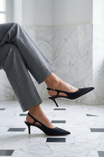 Slingback Nero Donna - 7
