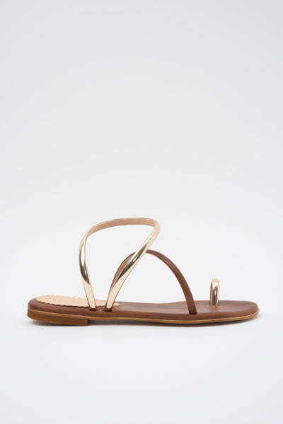 Sandalo Brown/pitone Donna