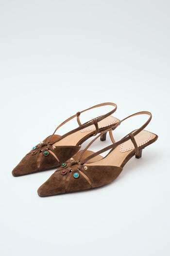 Slingback Dark Brown Donna - 2