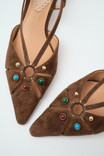 Slingback Dark Brown Donna - 3