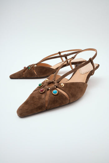 Slingback Dark Brown Donna - 5