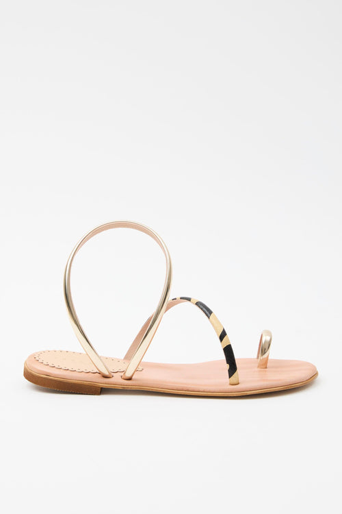 Sandalo Beige/black Donna