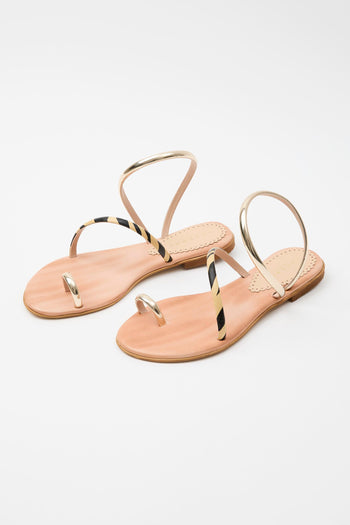 Sandalo Beige/black Donna - 2