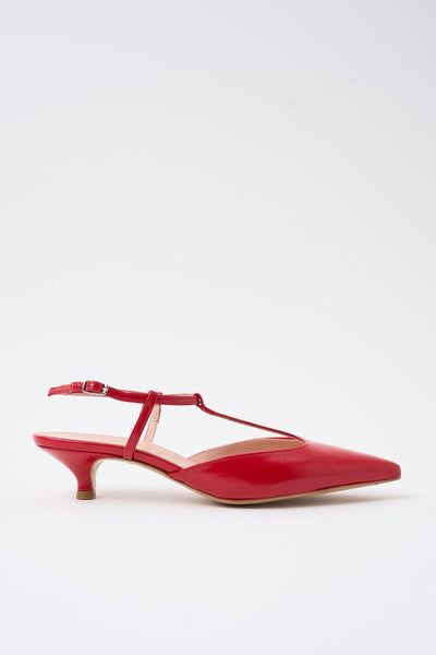 Slingback Rosso Fuoco Donna