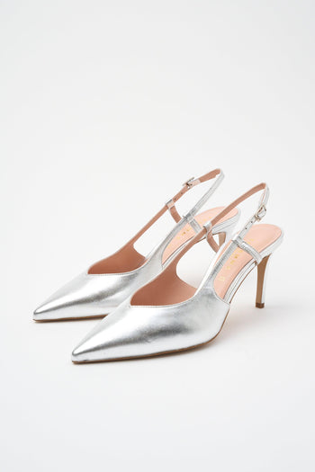 Slingback Argento Donna - 4