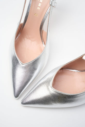 Slingback Argento Donna - 5