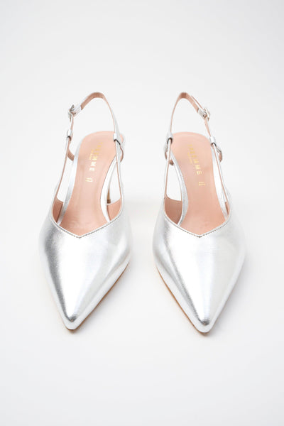 Slingback Argento Donna
