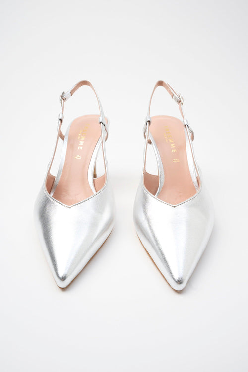 Slingback Argento Donna