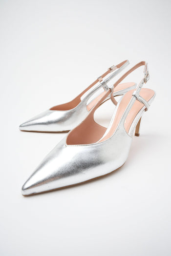 Slingback Argento Donna - 6