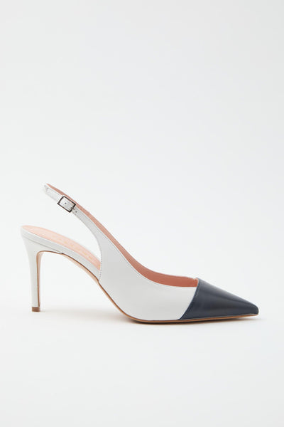 Slingback Abiss+bianco Donna