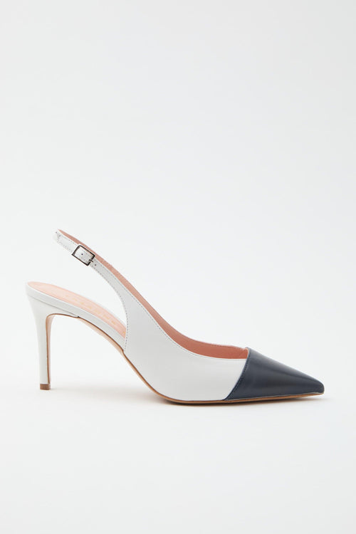 Slingback Abiss+bianco Donna
