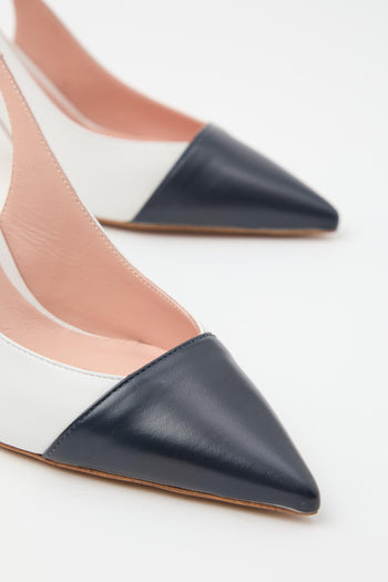 Slingback Abiss+bianco Donna - 4
