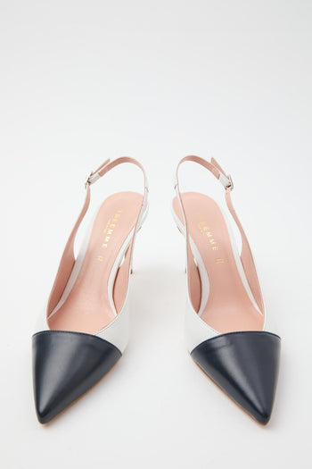 Slingback Abiss+bianco Donna - 6