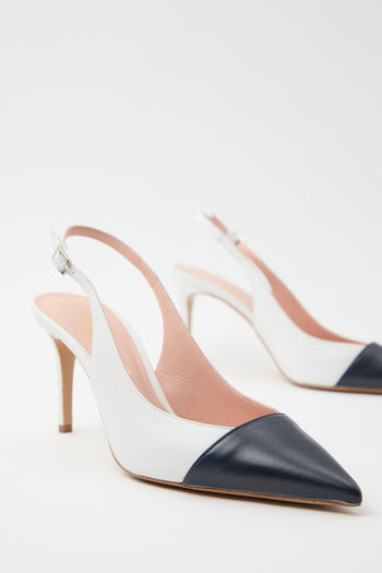 Slingback Abiss+bianco Donna - 7