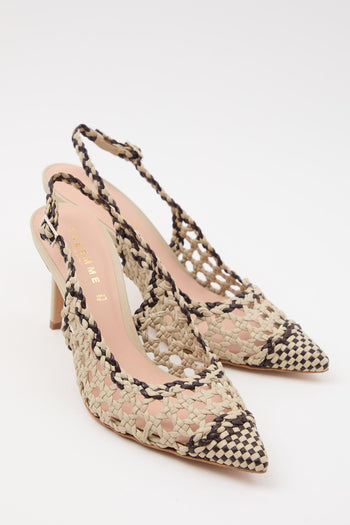 Slingback Beige+mocca Donna - 8