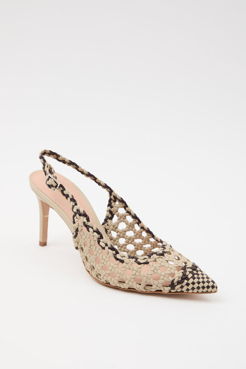 Slingback Beige+mocca Donna