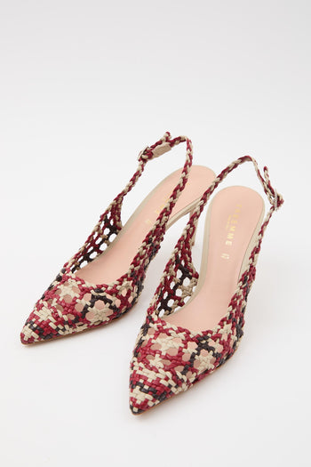Slingback Rosso+mocca Donna - 2