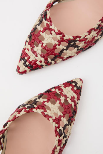 Slingback Rosso+mocca Donna - 3