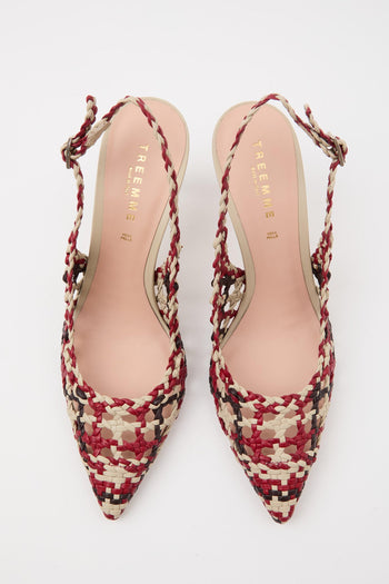 Slingback Rosso+mocca Donna - 7