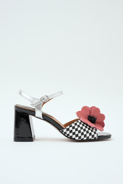 Sandalo Silver/black/pink Donna