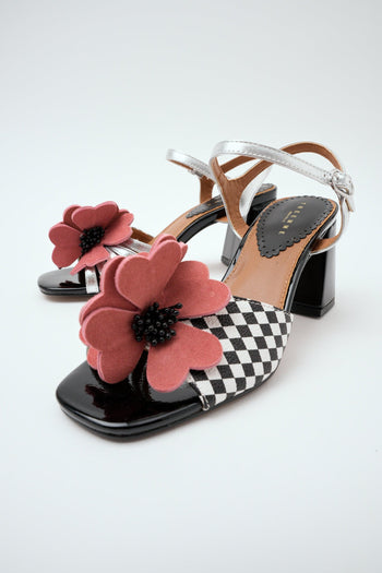 Sandalo Silver/black/pink Donna - 6