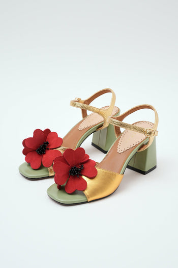 Sandalo Green/yellow/red Donna - 2