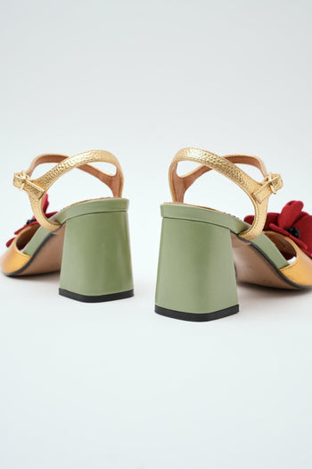 Sandalo Green/yellow/red Donna - 4
