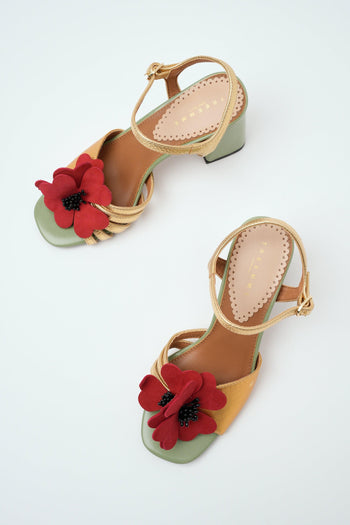 Sandalo Green/yellow/red Donna - 5