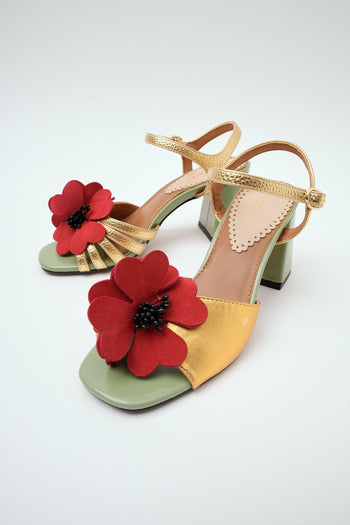 Sandalo Green/yellow/red Donna - 6