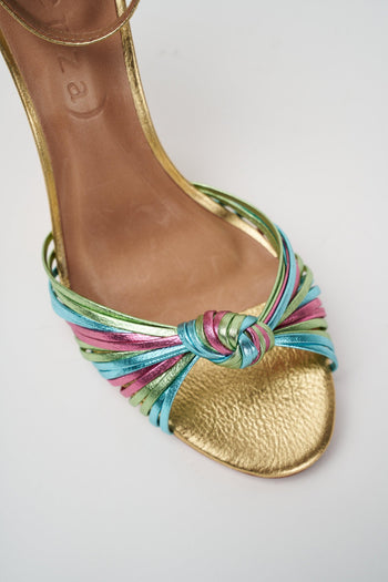 Sandalo Oro Fuxia Donna - 2