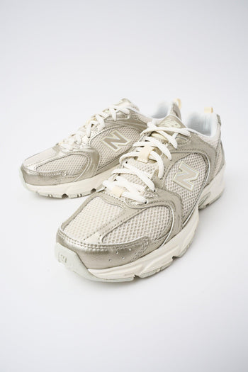 Sneaker Gold Metallic/linen Donna - 6