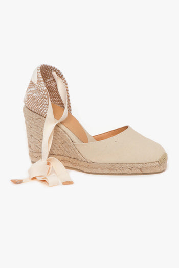 Espadrillas Carina/8 in canvas con zeppa 90 mm - 4