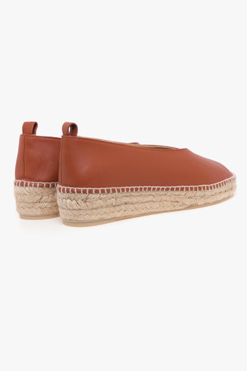 , espadrilla "GEA" stile ballerina in pelle con allacciatura in caviglia - 3