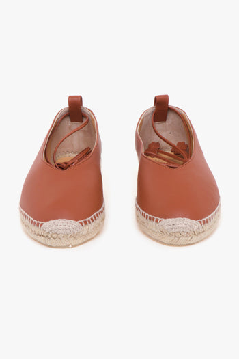 , espadrilla "GEA" stile ballerina in pelle con allacciatura in caviglia - 5