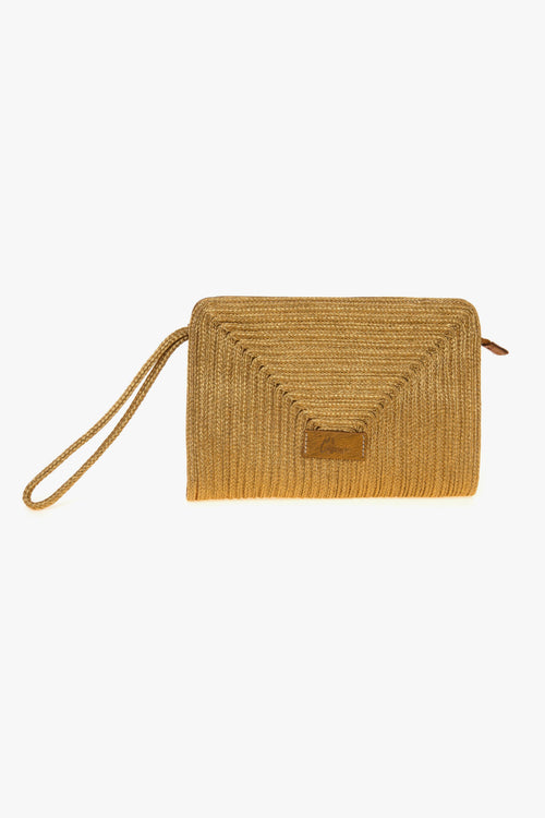 Pochette BALI/142 in tessuto laminato intrecciato