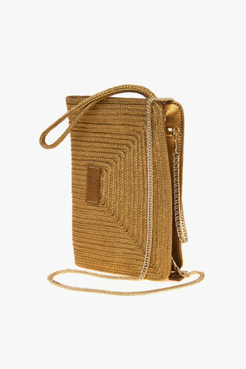 Pochette BALI/142 in tessuto laminato intrecciato - 5