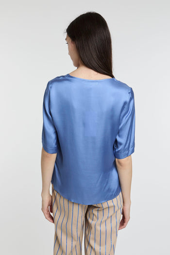 T-shirt in viscosa effetto satin - 4