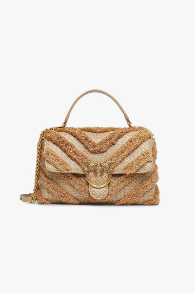 Borsa a mano Classic Love Lady Puff in Tessuto Intrecciato ed Ecopelle