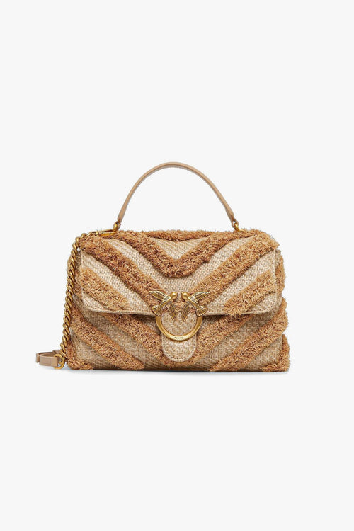 Borsa a mano Classic Love Lady Puff in Tessuto Intrecciato ed Ecopelle