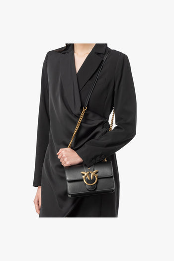 Borsa a spalla Mini Classic Love One in vitello seta - 2