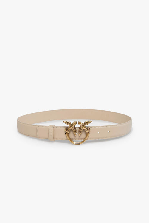 Cintura in pelle 3 cm. con fibbia Love Birds